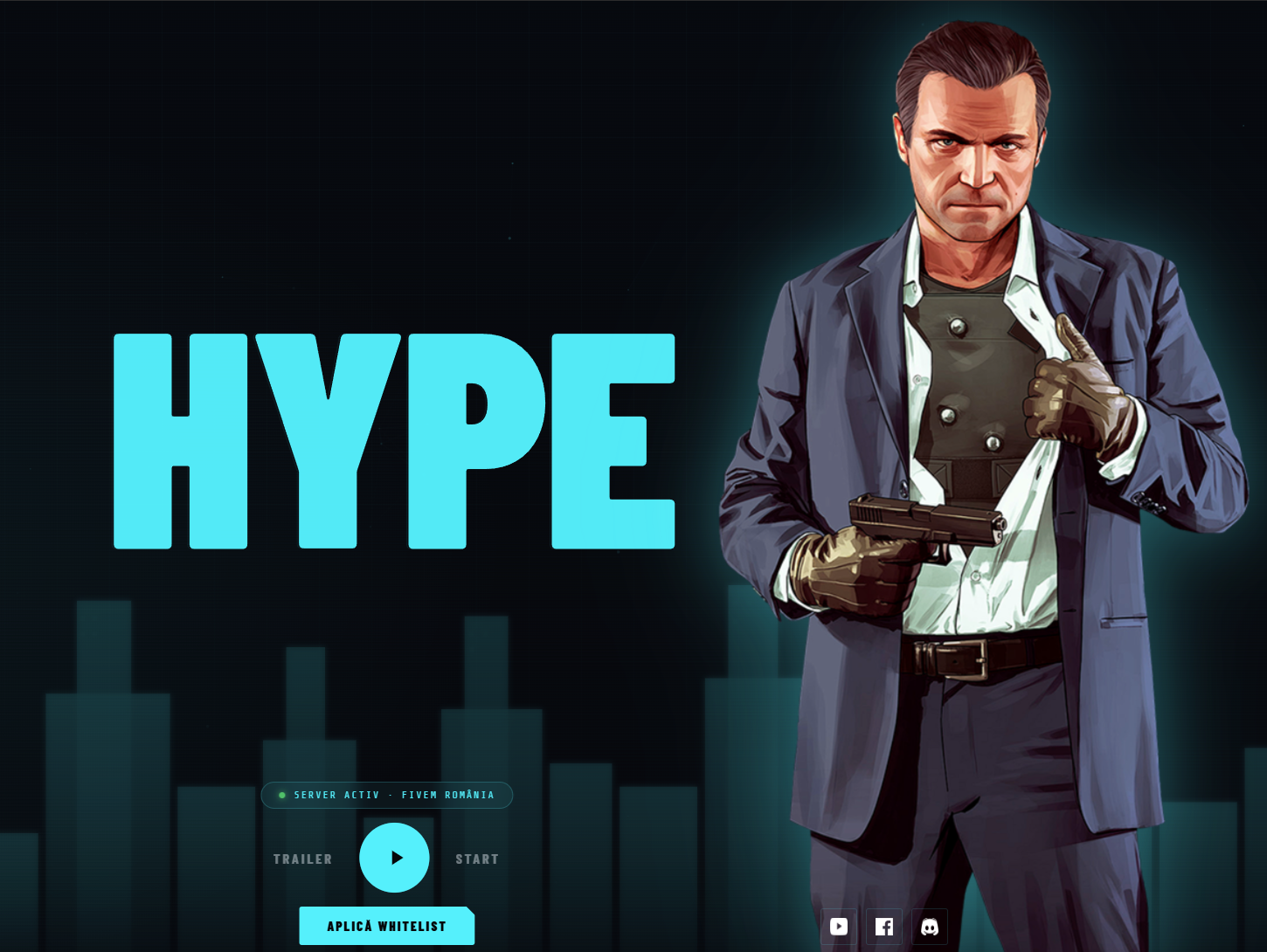 FiveM RP Template HYPE | Live Stats & Discord Widget